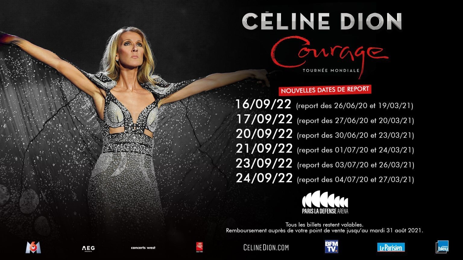Concert Courage Céline Dion 
